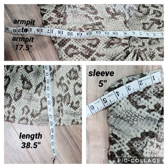 Animal Print Brown Casual Summer Dress M - Picture 10 of 11